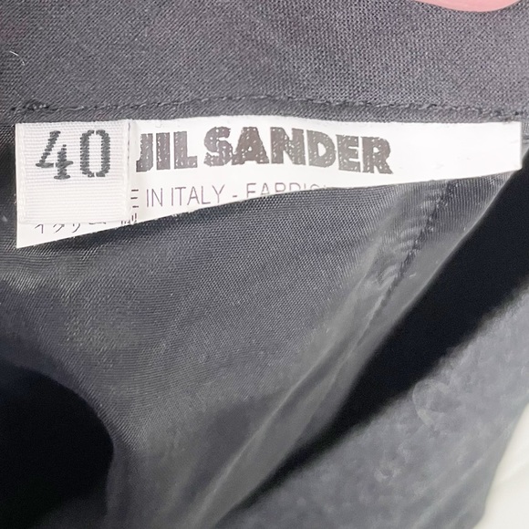 Jil Sander Women's Dark Grey Wool Blend Career Pants Trousers Size 40 US Size 8 - Picture 5 of 8